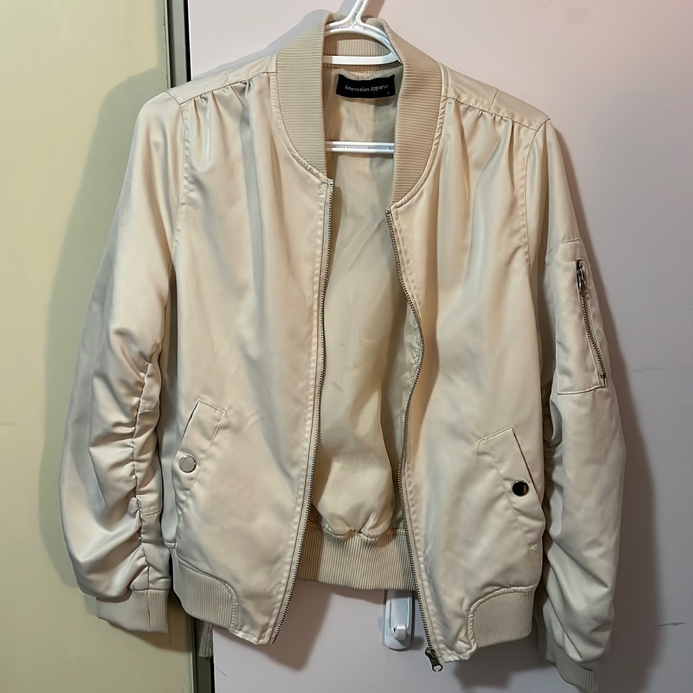 Amerasian Apparel - Beige/Cream bomber jacket